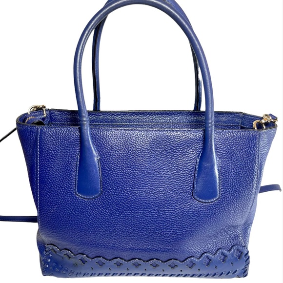 KATE SPADE Cobalt Blue Pebbled Leather Handbag - Picture 1 of 16